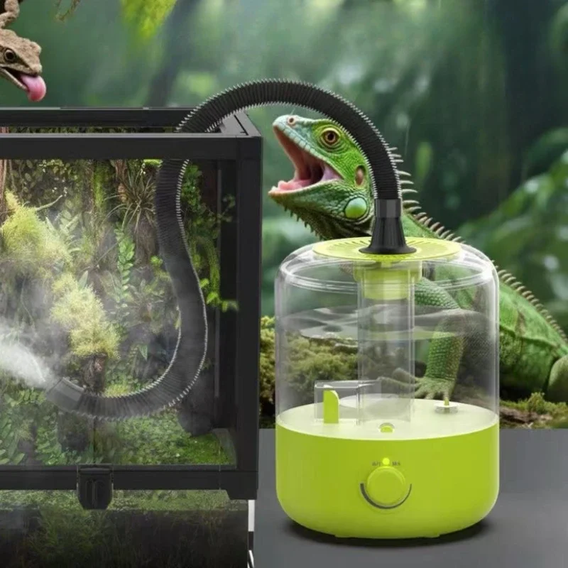 Reptile Humidifier Adjustable Large Capacity Terrarium Humidifiers with Tube Chameleon Lizard Fogger Breeding Box Nebulizer