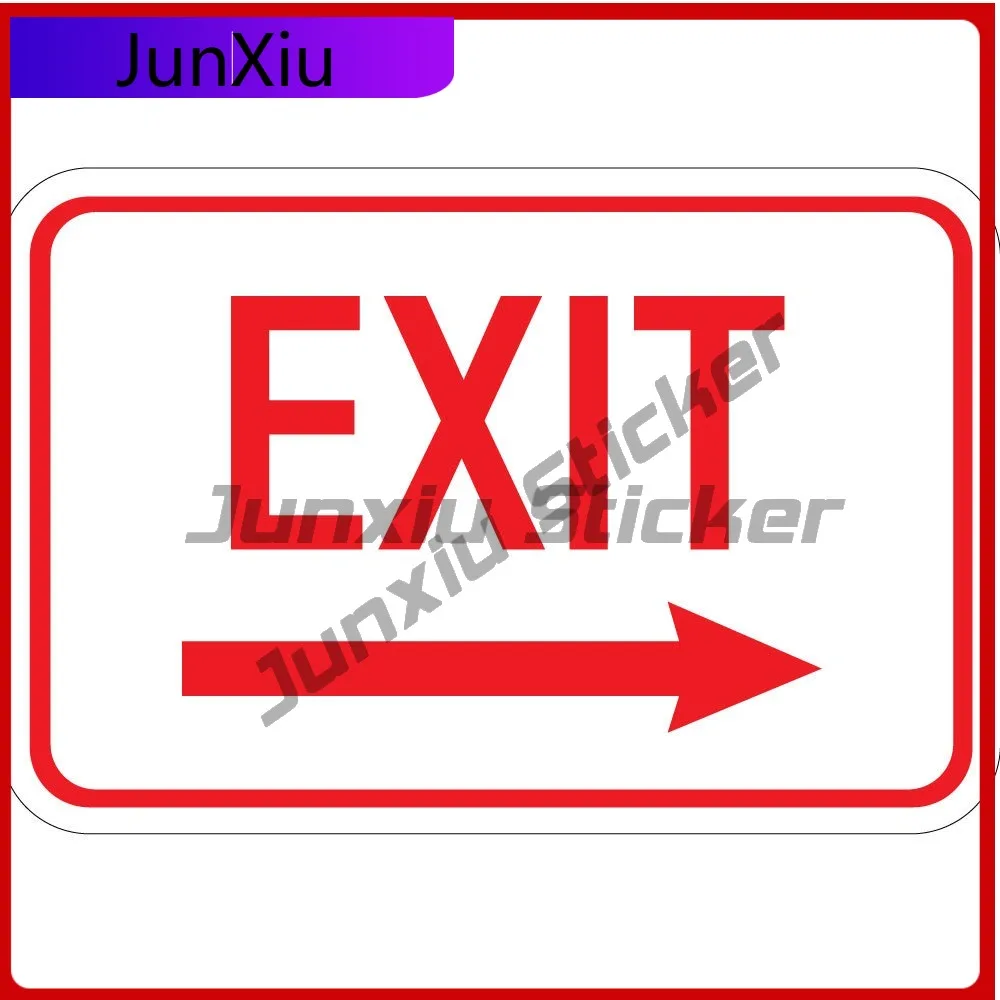 

Exit Sign With Eye Catching Top Quality Waterproof Modern Bumper Decal Accessory Vinyl Car Laptop Window Auto Exterior Gift