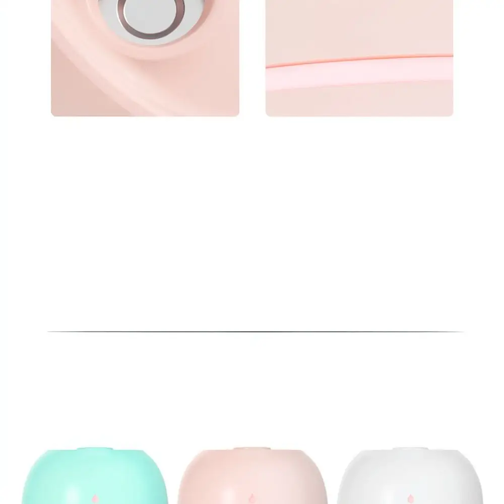 Portable Water Drop Humidifier Desktop Mini Air Diffuser Silent Mist Maker For Office Bedroom Car Travel Night Light