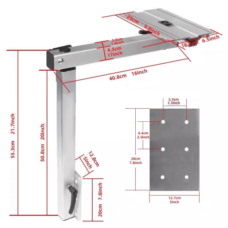 RV Modified Universal Folding Bracket Rotating Quick-Release Table Leg Lifting Side Hanging Table Table Leg Table Board Hardware