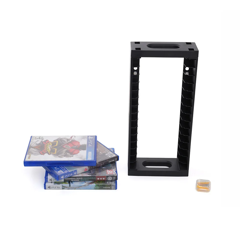 تخزين أقراص الألعاب العالمية، حامل التثبيت على الحائط TP5-5512، المتاجر 14 لعبة أو أقراص Blu-Ray لجهاز PS5/PS4/Xbox، حامل عمودي