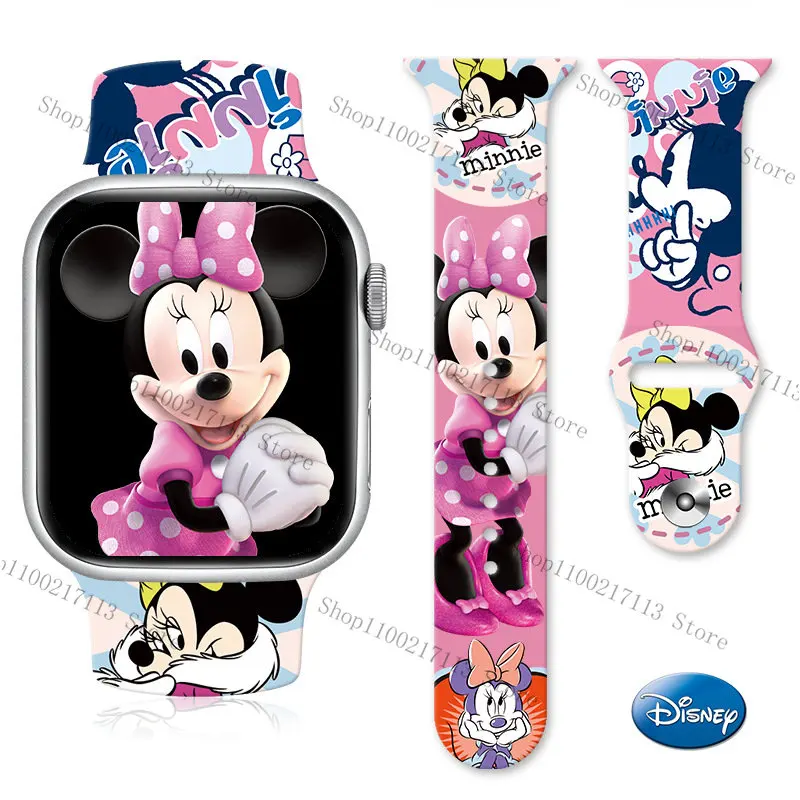 Disney Mickey Minnie series Silicone strap for Apple S8765432SE full Replacement watch band 38mm 41mm44mm 45mm boys girls gifts