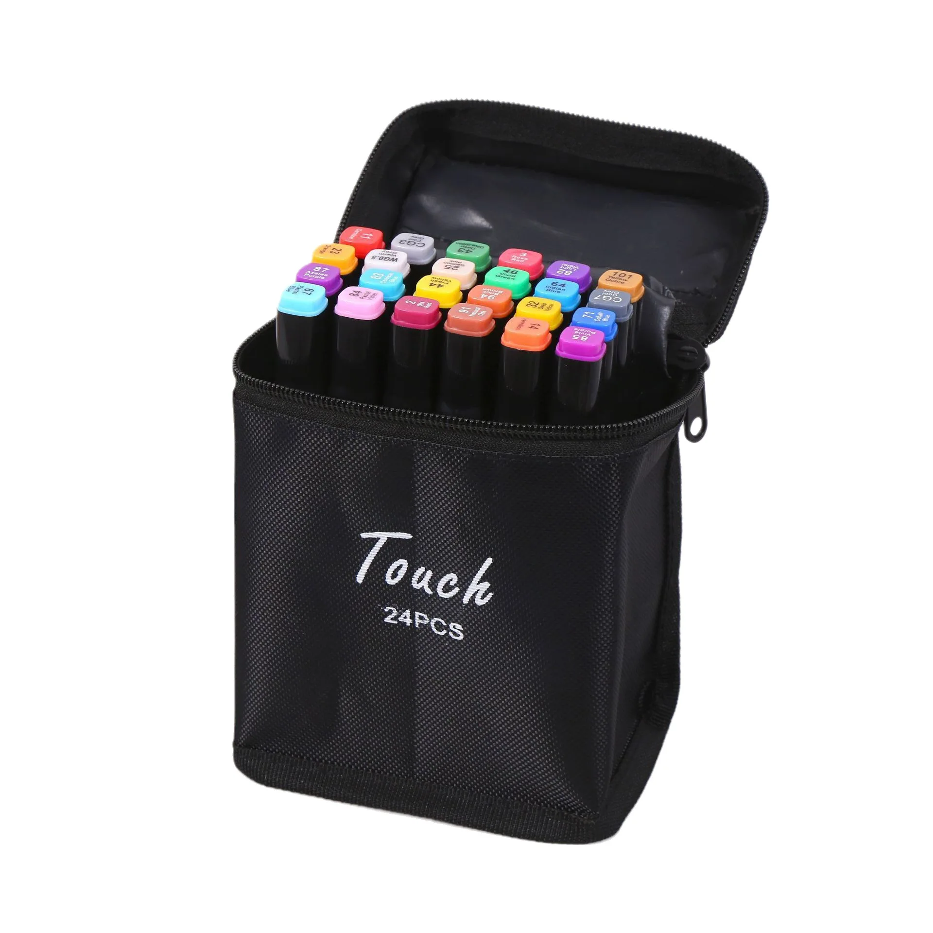 24 Kleuren Olieachtige Kunst Marker Pen Set Voor Trekking Tweekoppige Schetsen Olieachtige Tip Op Basis Van Markers Graffiti Manga School Kunst Benodigdheden