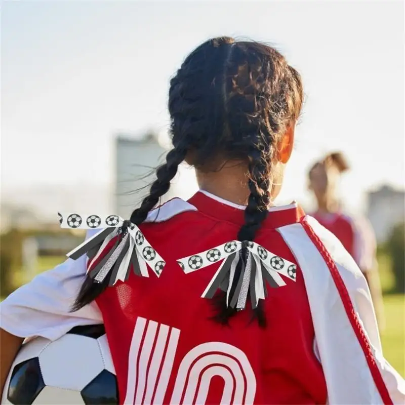 

Эластичная спортивная повязка на голову 39BB с футбольным волейбольным принтом, уникальная резинка для волос ручной работы, для