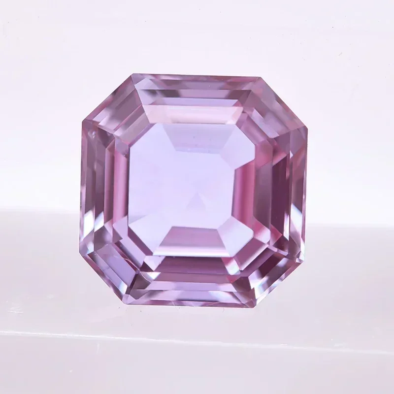 NEW Laboratory Alexandrite Stone Asscher Shape Purple Color Charms Beads Selectable AGL Certificate for Diy Jewelry Making Mater