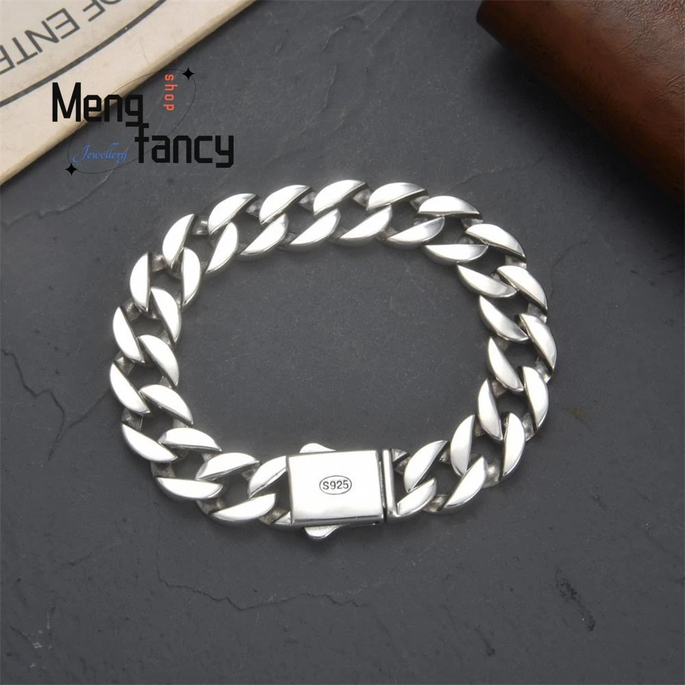 

Simple Fashion Glossy Cuban Chain Bracelet Aesthetic Trend Heavy Industry Technology Simple High-grade Exquisite Fashion Jewelry