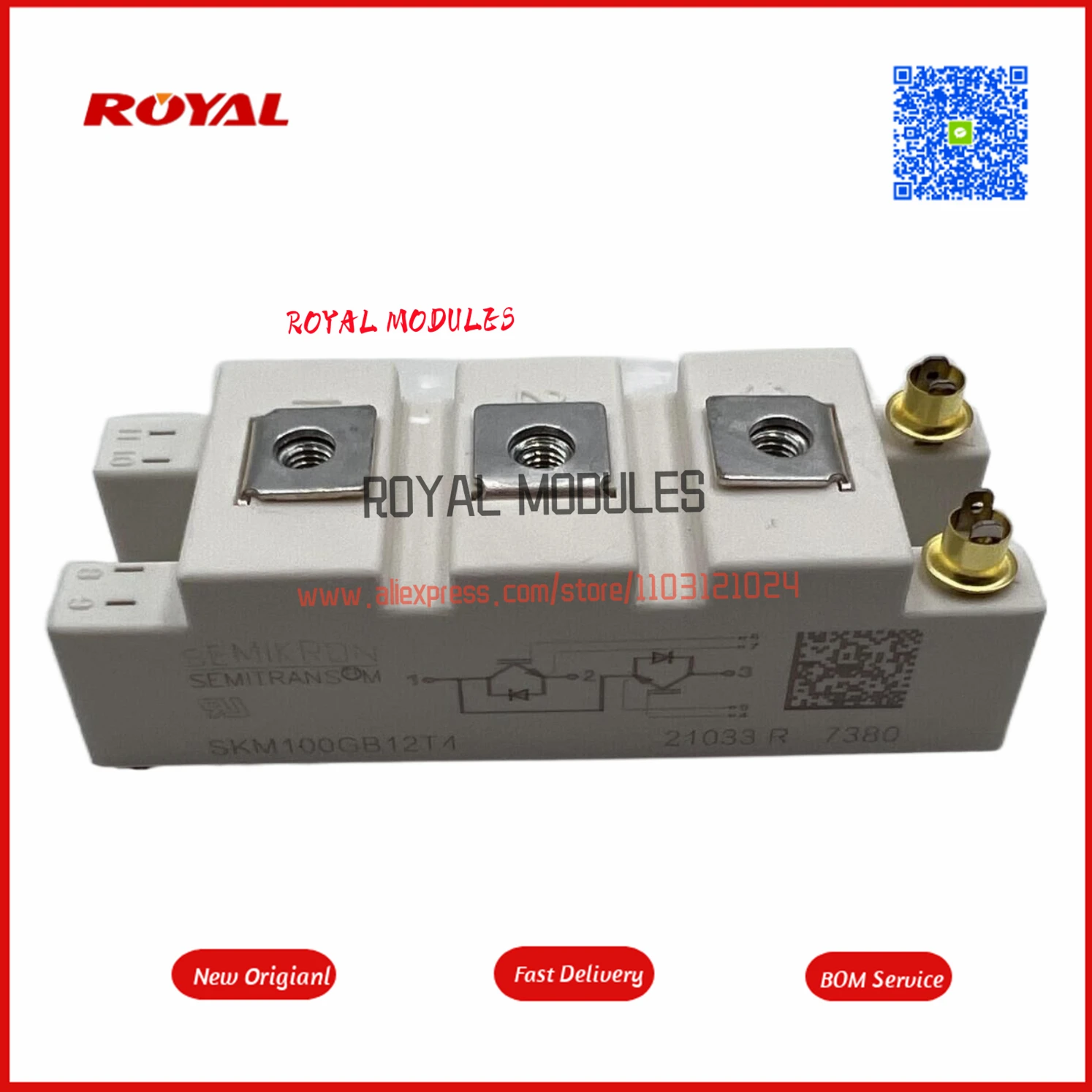 

SKM100GB12T4 New Module