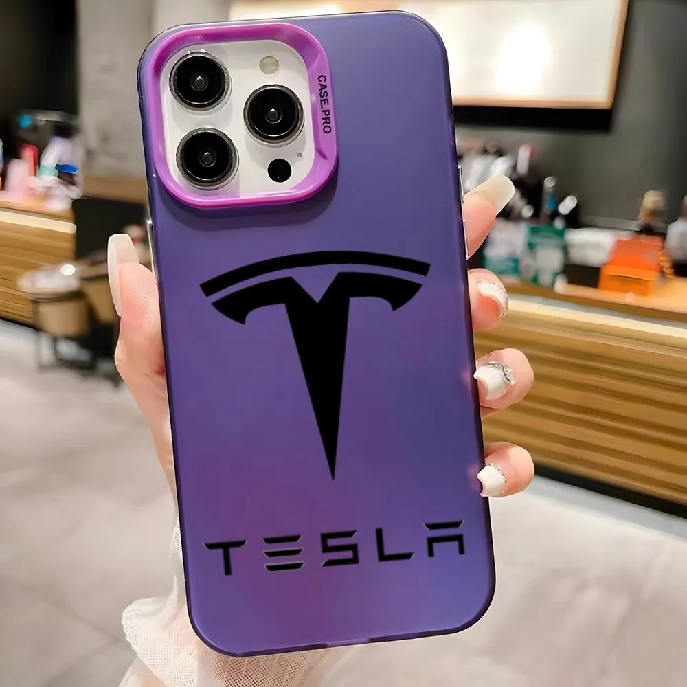 Custodia per telefono T-Tesla New Energy Driving per Samsung S24 S23 S22 S21 S20 PLUS Ultra Fe NOTE 20 Soft Luxury Colorful Shell