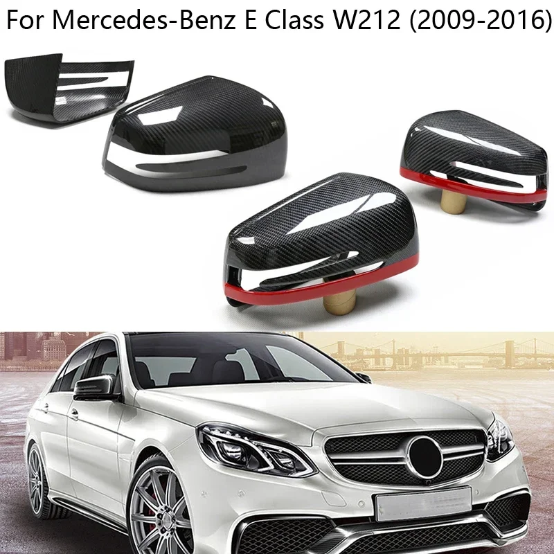 

Real Carbon Fiber Car Door Rearview Side Mirror Covers For Mercedes-Benz E Class W212 2009 2010 2011 2012 2013-2016 Spare Parts