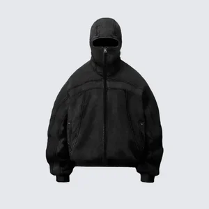 Klassiker balaclava Hoodie Männlich gewaschener grauer Ninja Pullover Sweatshirt Hip Hop Änderung Y2K Vintage Winter Streetwear Tops 12 Hauptverkäufe Balaclava Ninja - №5