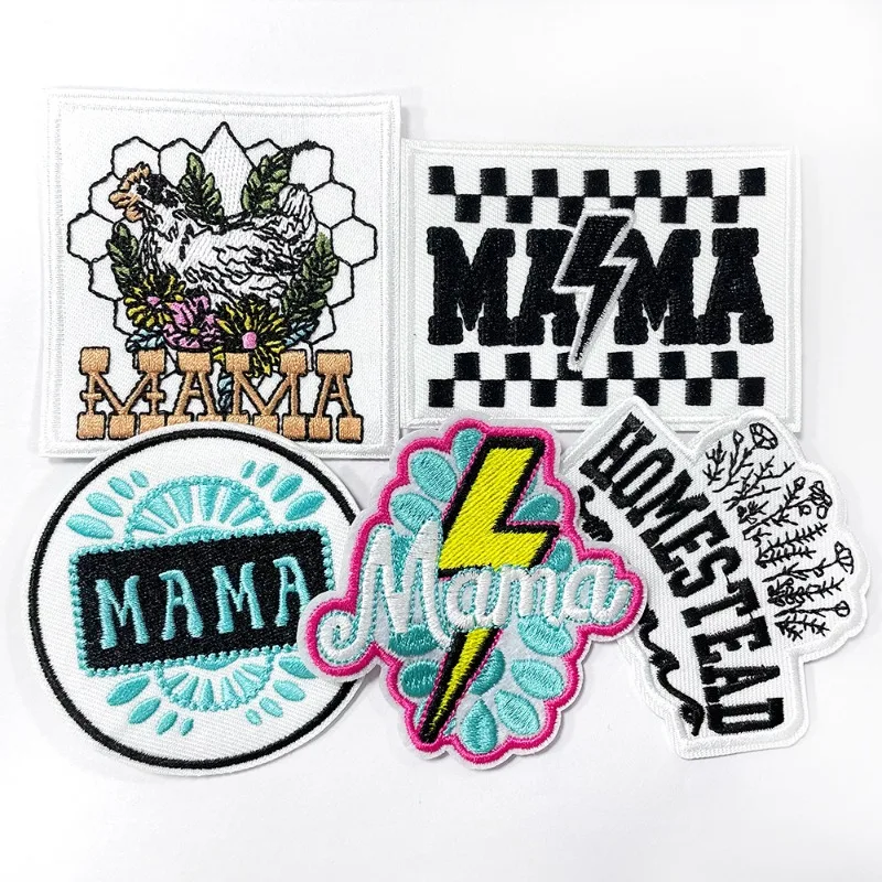 

MAMA Homestead Sewing Iron-on Embroidered Badge Patches for DIY T-shirt Backpack Clothing Appliques Sticker