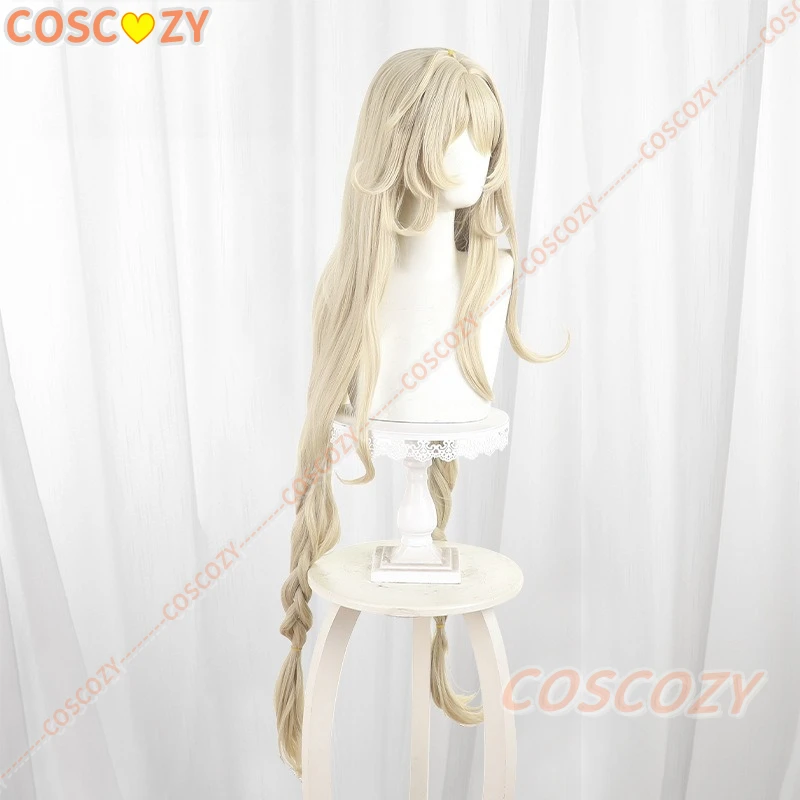 Genshin Impact Alice Cosplay perruque 120 cm blond clair cheveux longs jeu fête d'halloween pour femmes filles jeu de rôle accessoires carnaval