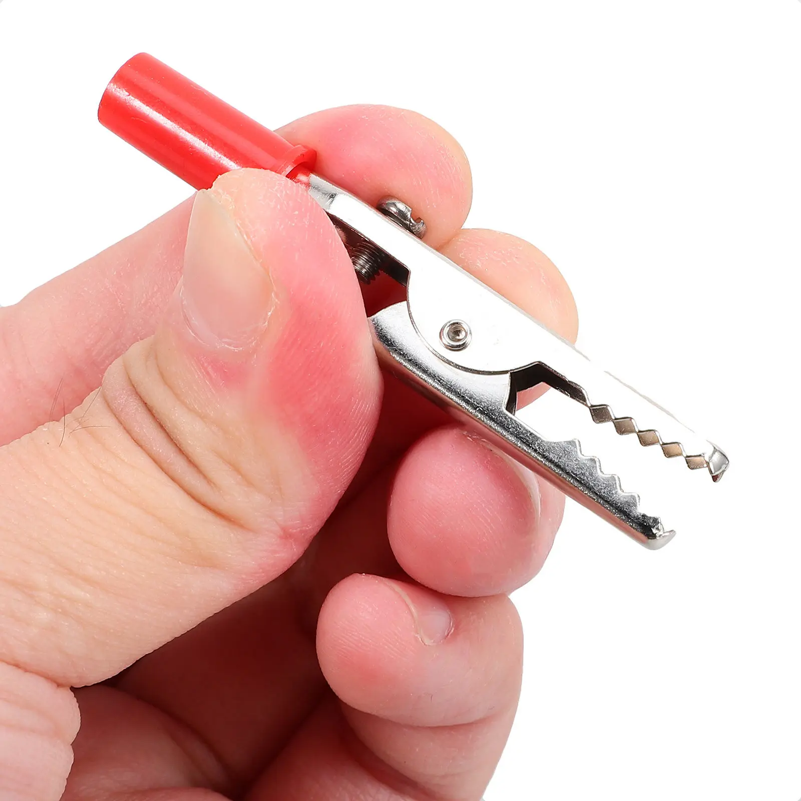 60 Metal Alligator Clips Electrical Test Clamps Heavy Duty Insulated Rubber Grip Circuit Board Testing Laboratory Workshop