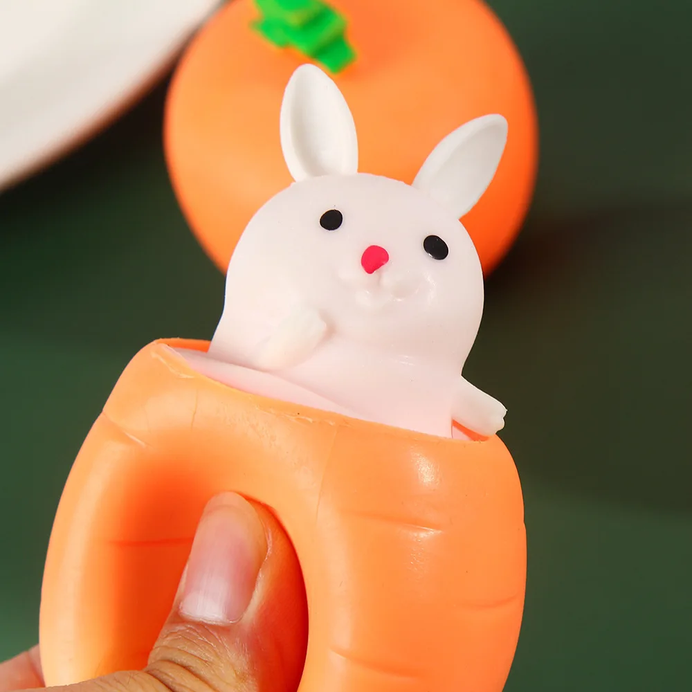 New Squeezing Carrot Rabbit Cup Lovely Cute Toys Decompression Fidget Antistress Sensory Stress Reliefing Kids Adult Gift Popit