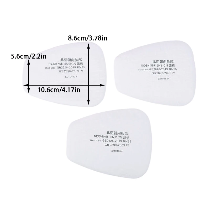 10Pcs 5N11 Dust Filter Paper Holder For 3M 6001/6200/7502/6800 Chemical Spraying Painting Respirator Gas Mask Accessories