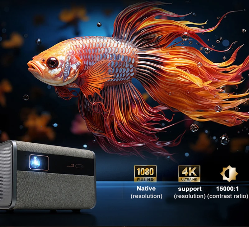 DITONG J10 Projektor Native 1080P 4K-Unterstützung Autofokus 3500 ANSI WiFi 6 Bluetooth 5.4 Android Smart Home Theater Outdoor-Kino – Detail 7