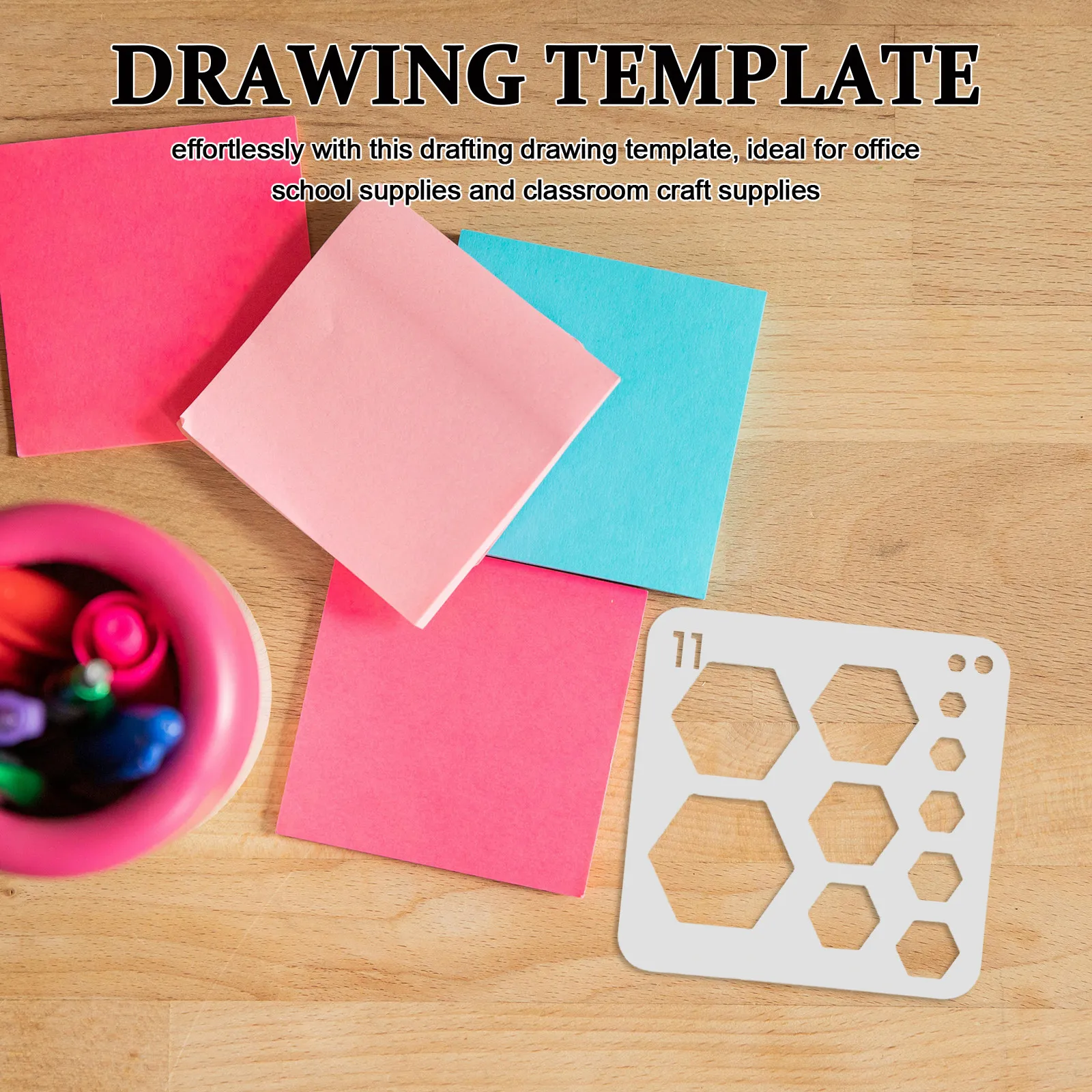 24Pcs Geometry Stencil Plastic Drawing Templates for School DIY Craft Drawing Tool Accurate Shape Tracing