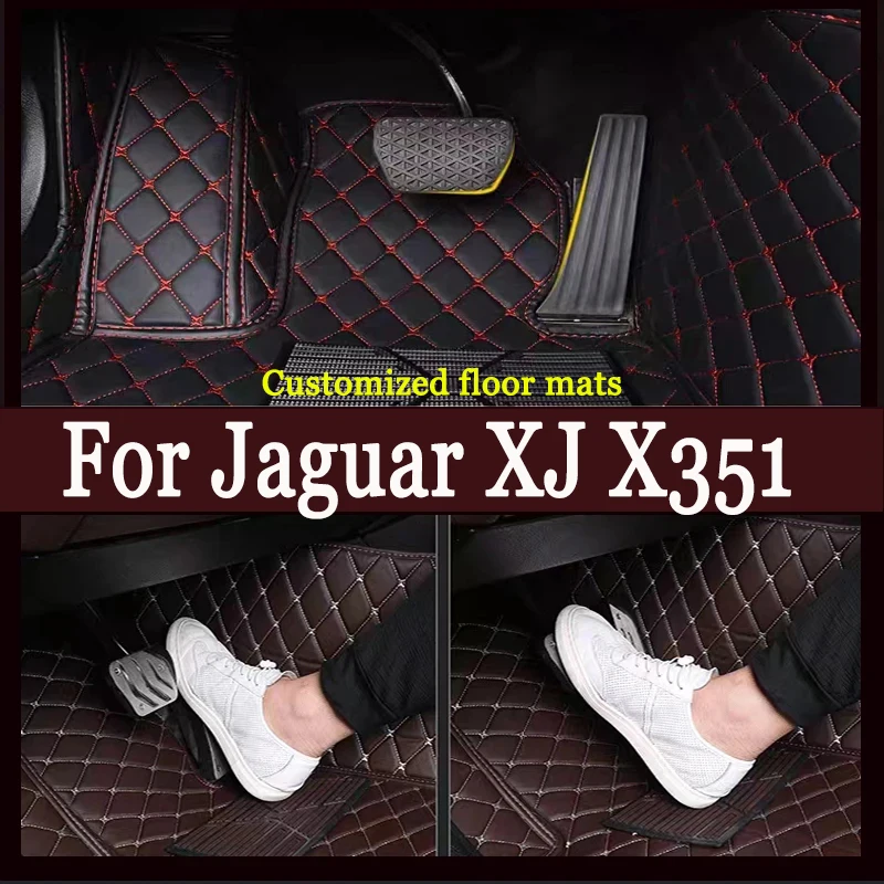 

Автомобильные коврики для Jaguar XJ X351 2010 ~ 2019 5-местный прочный кожаный коврик с защитой от грязи, ковер, автозапчасти для интерьера, автомобильные аксессуары