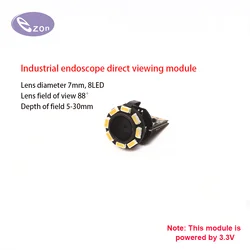 Ultra-short 1MP USB 7mm endoscope camera module direct view FOV88゜OV9734 industrial pipeline auto repair probe EZ-EN70S-RT