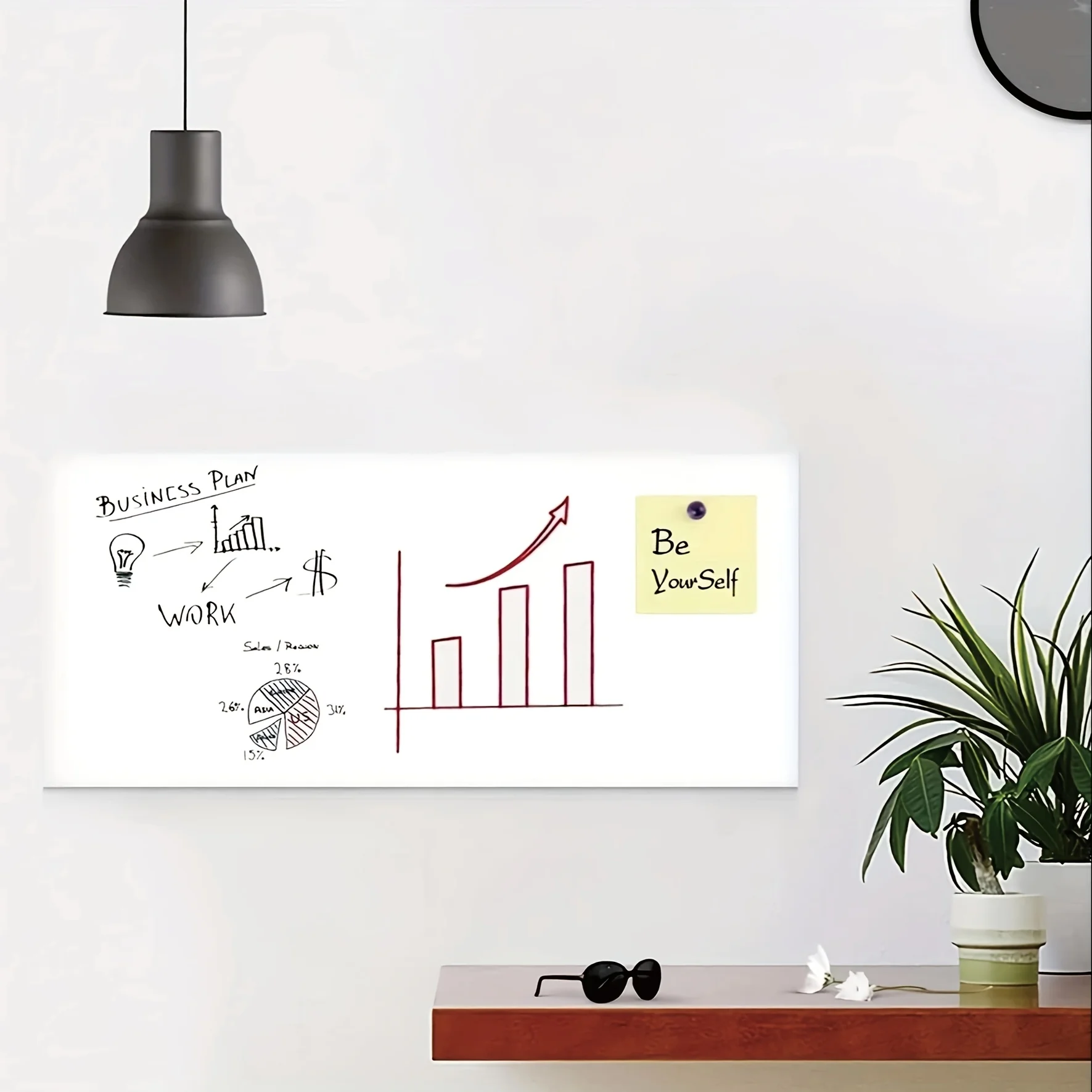 ملصق سبورة بيضاء مغناطيسي قابل للمسح، سبورة بيضاء جدارية ذاتية اللصق، مناسبة لموسم العودة إلى المدرسة، استخدام مكتب الفصول الدراسية #3