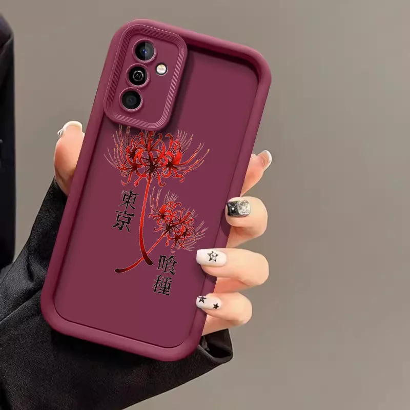 Japão anime t-tokyo ghoul caso de telefone para samsung galaxy s25 ultra s24 plus s23 fe s22 s21 a55 a54 5g silicone capa macia fundas