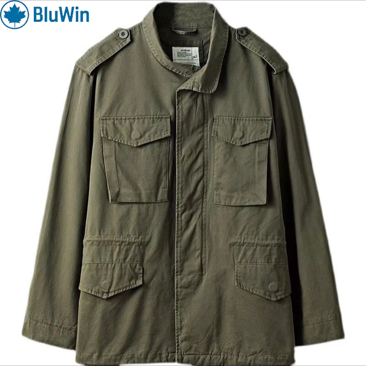 

BluWin Heavy-Duty Vintage Workwear Jacket – Men’s Long Sleeve Loose Fit Utility Coat