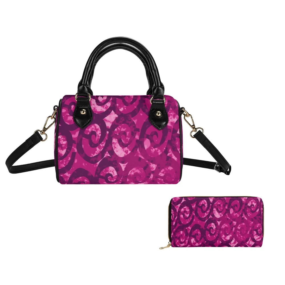 

Summer Fashion High Quality Custom Ethnic Style Blue Polynesian Ladies Crossbody Bag Travel Storage Bag Tote And Purse Set
