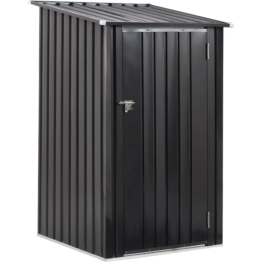 

Outdoor Storage Shed 3 x 3 FT Metal Steel Garden Shed with Single Lockable Door Small Shed Outdoor Steel Utility Tool Shed for