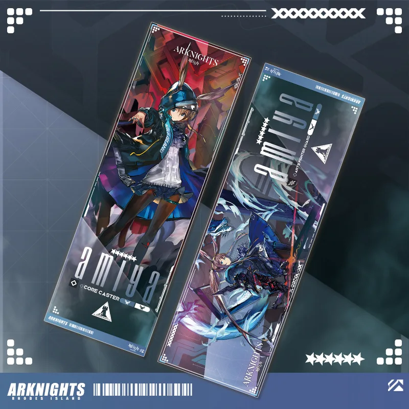 Arknights Anime Figures Lappland Amiya Texas Exusiai Laser Ticket Toy Bookmark Exquisite Christmas Gift Fans Collection Hot Sale