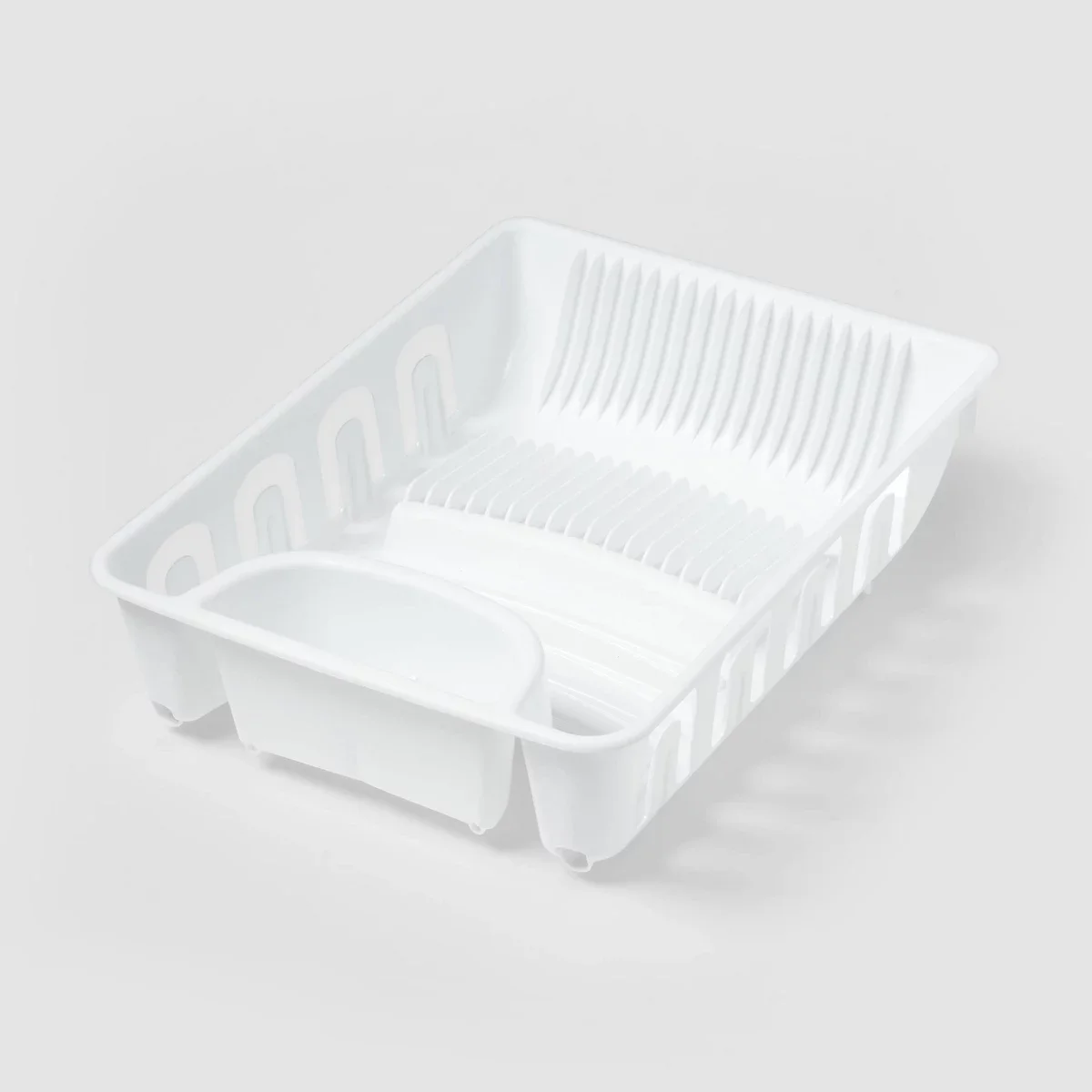 

Plastic Dish Drainer White - Brightroom: Freestanding Polypropylene Dish Drying Rack, Hand Wash, 17.4" Depth