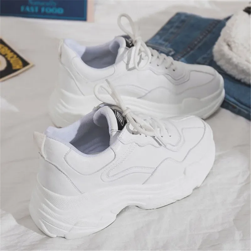 2024 New Designer Women Tennis Shoes PU Leather Platform Shoes Gym Sports Jogging Sneakers Basket Chaussures Femme Zapatos Mujer