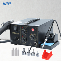 WEP 852 Soldering Station 2-in-1 Air Pump Hot Air Gun Electric Solder Iron Kit Welding Rework Station For SMD PCB Phone Repair