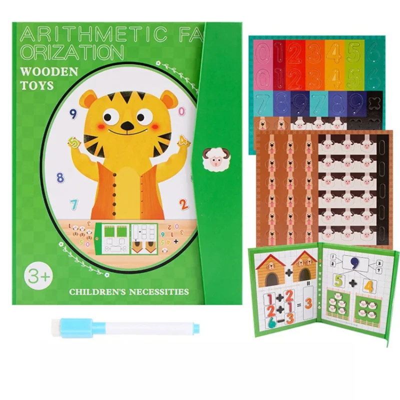 Children Magnetic Numbers Decomposition Learning Math Toys Wooden Book Set Kids Arithmetic Educational Funny Teaching Aids