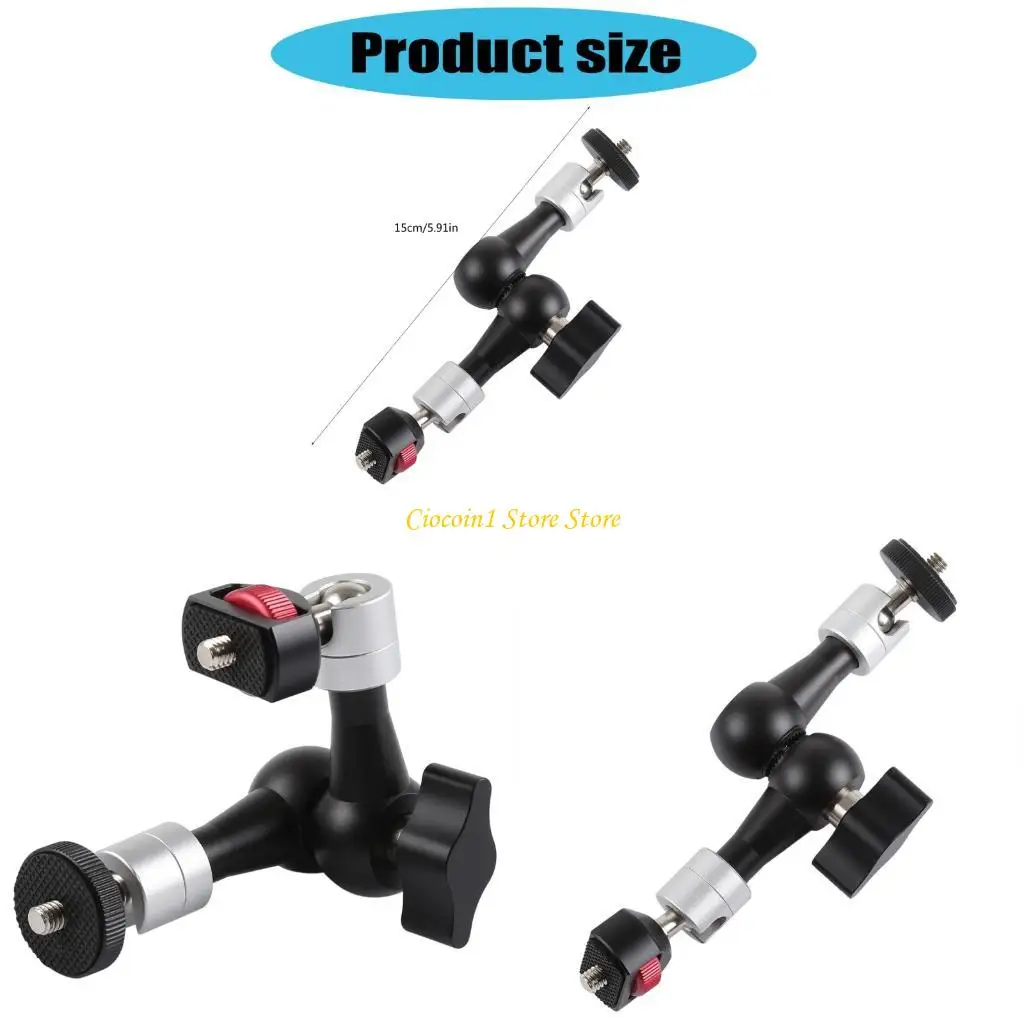 

A3PC 6Inch Bracket Arm Monitor Mount 360 Rotation Adjustable Ball Head with 1/4 Screw