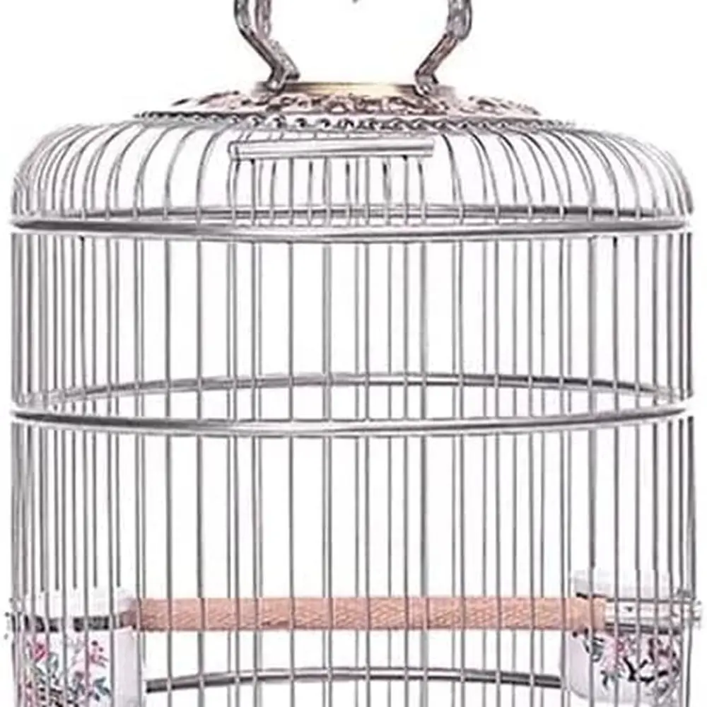 

Круглая клетка из кованого железа в деревенском стиле, 40 см, удобная переноска, идеально подходит для дома и сада, слива