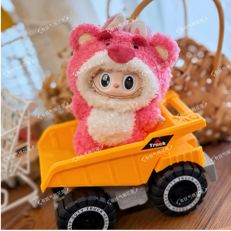 

For Labu Plush Clothes Doll Accessories Pink Angel Strawberry Bear Cartoon Doll Cosplay Clothes Cute Toy Plush Doll Clothes Gift