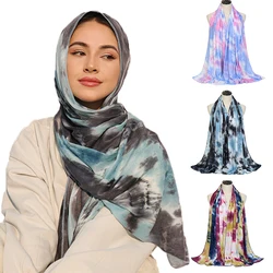 Gradient Fashion Jersey Scarf Women's Long Wraps and Shawls Lady Spring Autumn Scarves Bandana Hijab Stoles Muslim Woman Hijabs