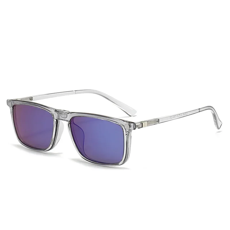 Myopia Transparent 6 In 1 Square Frame Polarized Optical Magnetic Sunglasses Clip on Magnet Prescription Custom Glasses Frame