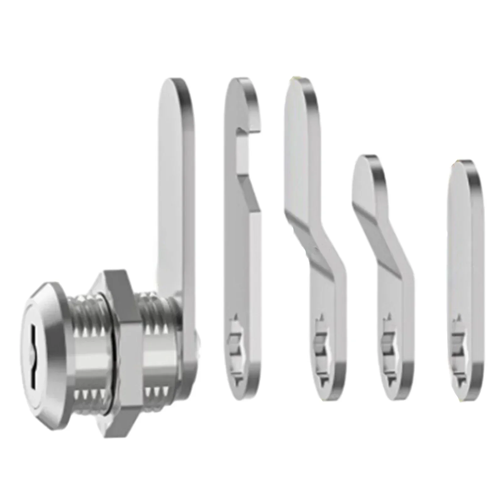 16/30mm 아연 합금 캠 잠금 캐비닛 찬장 서랍 문 메일 상자 도구 상자 사물함 5 키 나무 금속 유리 문 도어 잠금 장치