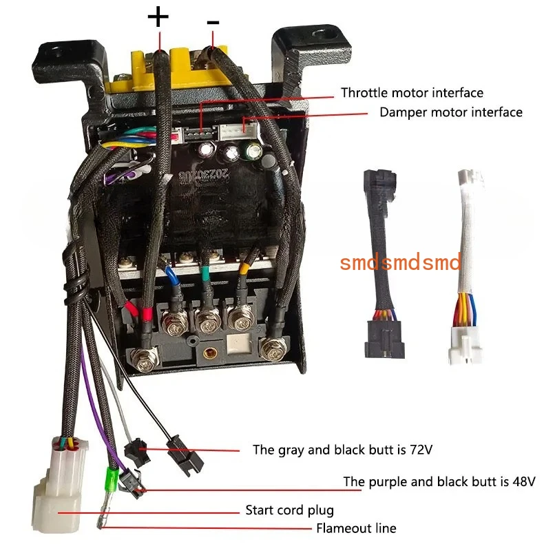48V 60V 72V range extender controller, dual stepper, frequency conversion, integrated, automatic damper, automatic throttle