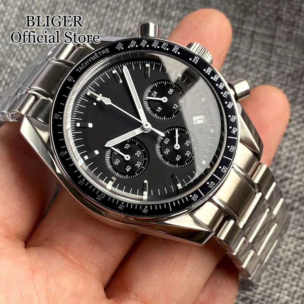Sport 40mm Chronograph Multifunction Quartz Watch Men VK63