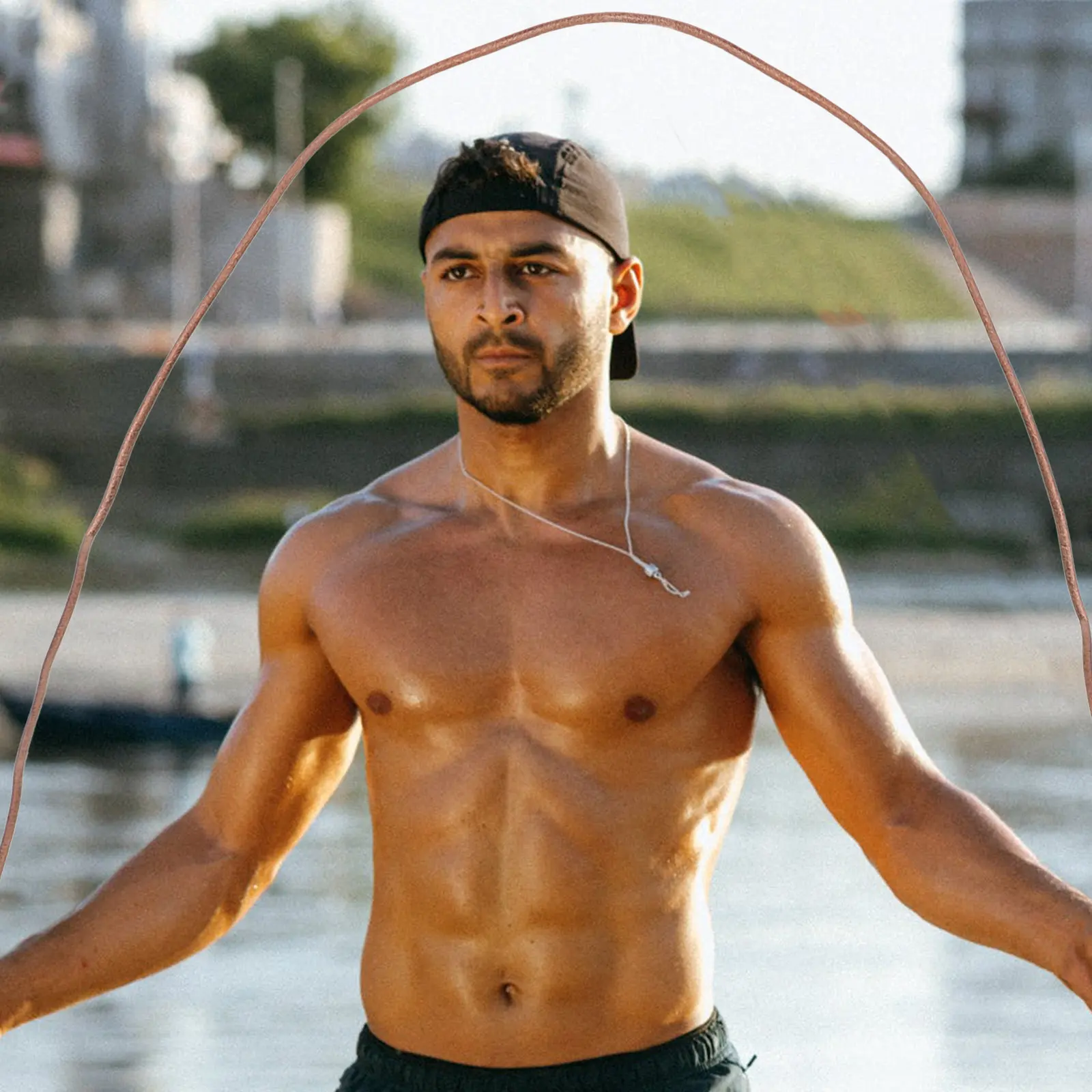Fitness Jump Rope with Wood and Materials Lightweight Portable Smooth Rotating for Sports Training Home Gym Workout