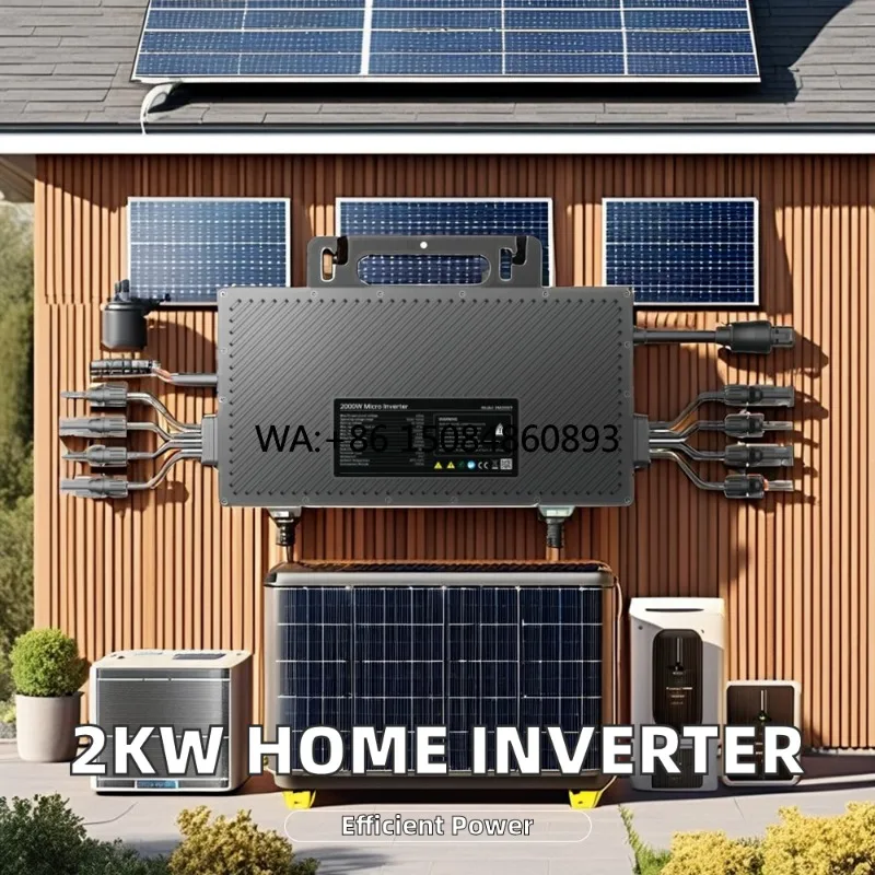 Balcony solar power generation   2KW Solar Micro Inverter Photovoltaic Hybrid Wechselrichter Balkonkraftwerk Mit Speicher