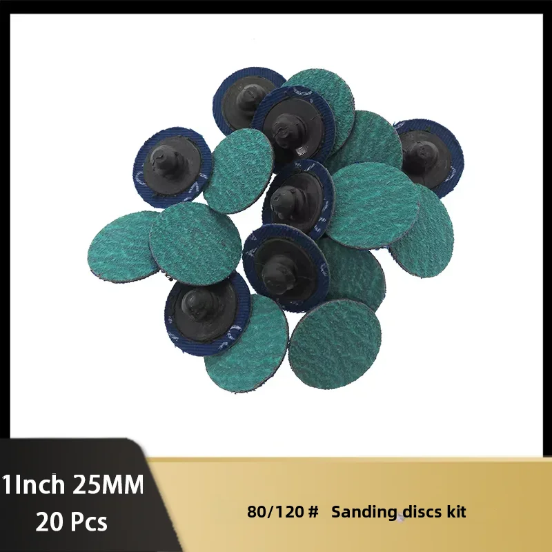 

20 шт., 1 дюйм, быстросменный диск, 25 мм, диски для кондиционирования поверхности, зернистость 80/120 для подготовки поверхности, полировки, заусенцев, удаления ржавчины, краски