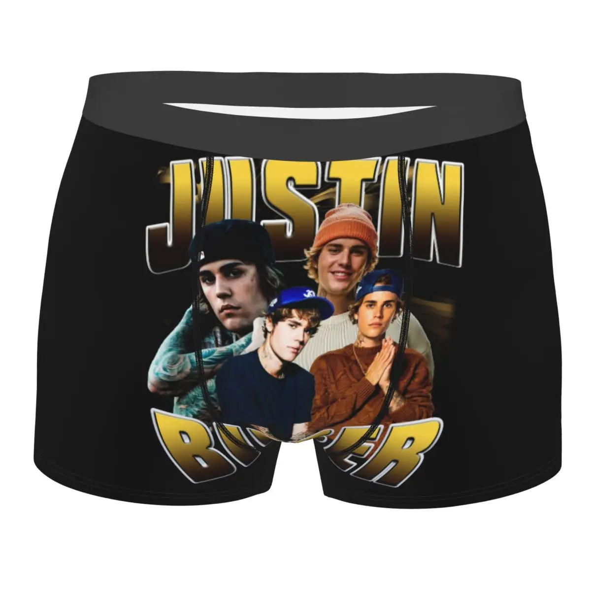 

Мужские сексуальные трусы-боксеры с принтом и индивидуальным дизайном от Джастина Бибера