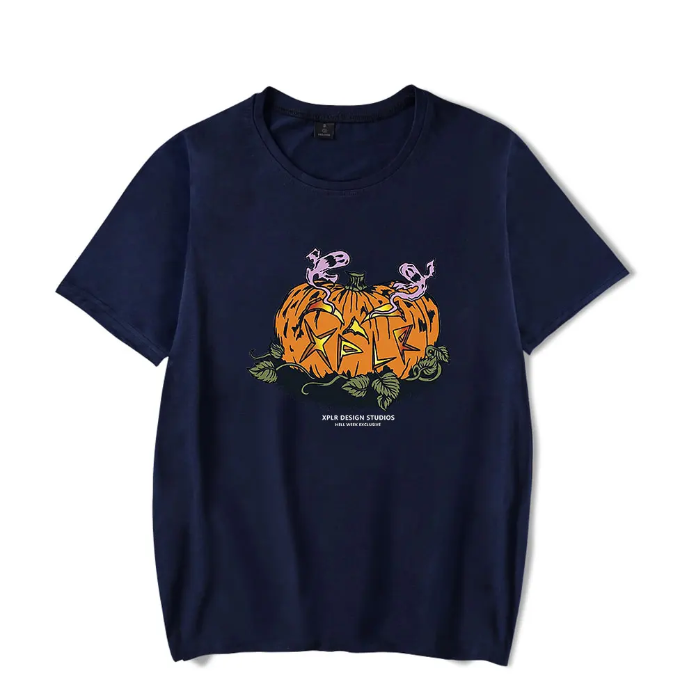 Sam and Colby XPLR Pumpkin Vintage 90s T-Shirt Men and Woman Short Sleeve Women Funny T Shirt Unisex Harajuku Tops