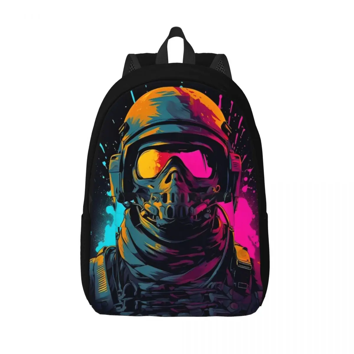 

Colorful Gaming Backpack for Men Women Teenage Student Hiking Travel Daypack Ghost Modern Warzone Laptop Computer Canvas Bags