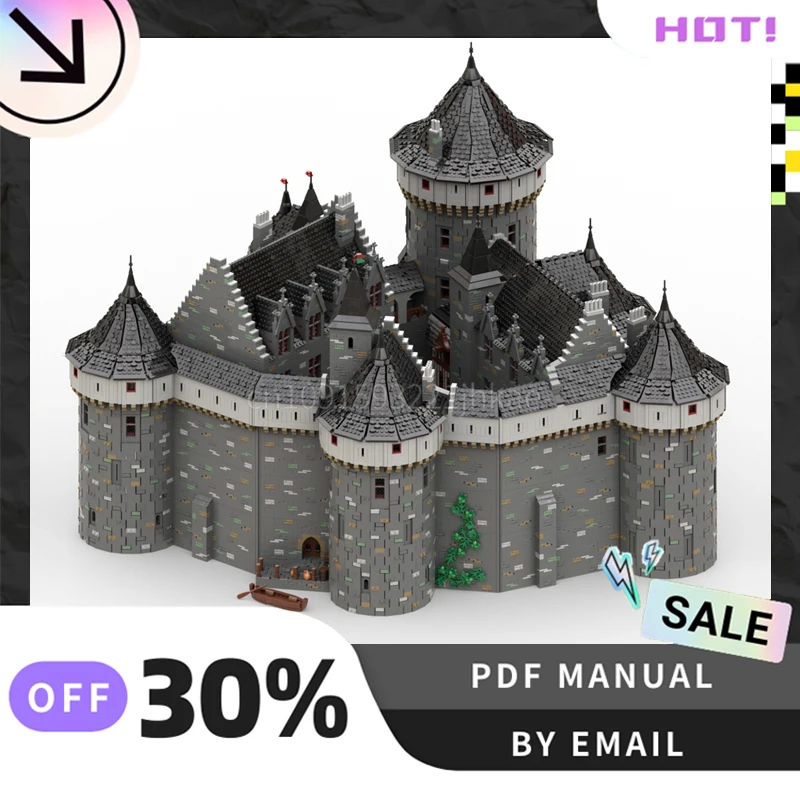 [51955PCS] MOC Château Saline-en-Breizh Personalizzato Creativo Building Blocks Set STEM Giocattoli Educativi Kit Modello di Costruzione FAI DA TE