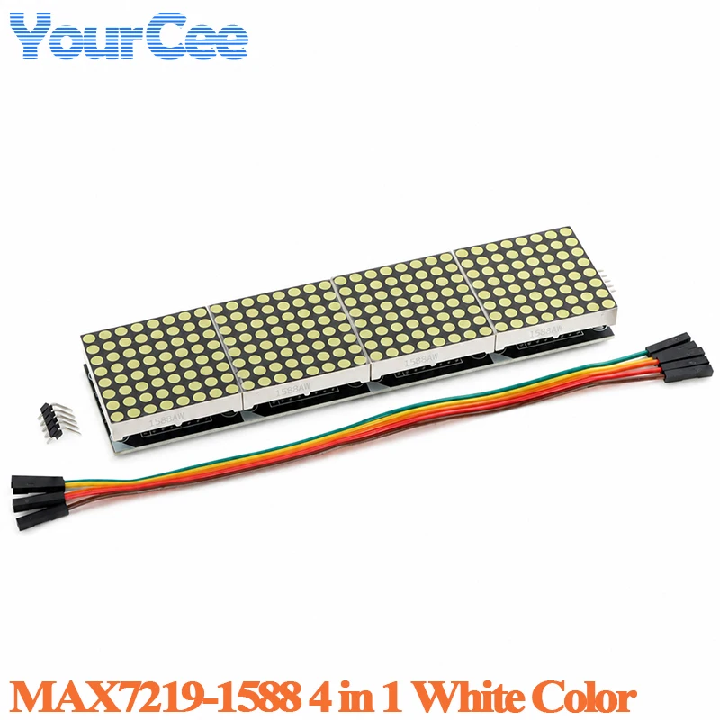 MAX7219 MAX7219-1588 Matryca LED 8x8, Moduł Wyświetlacza Matrycowego, Kolor Czerwony Zielony Biały Niebieski, Sterowanie MCU, Sterownik LED — zdjęcie produktu 6