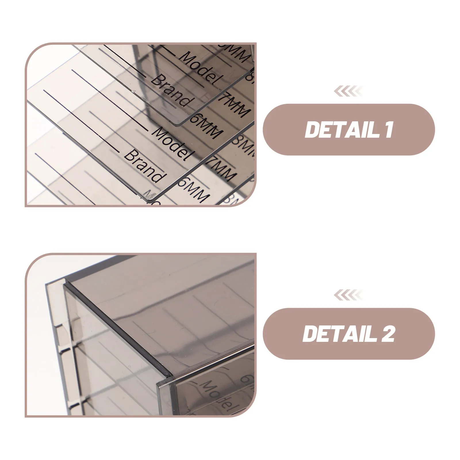 5 Layer Eyelash Case Translucent Black Portable Storage Organizer for Lash Extensions Tools False Eyelashes and Accessories